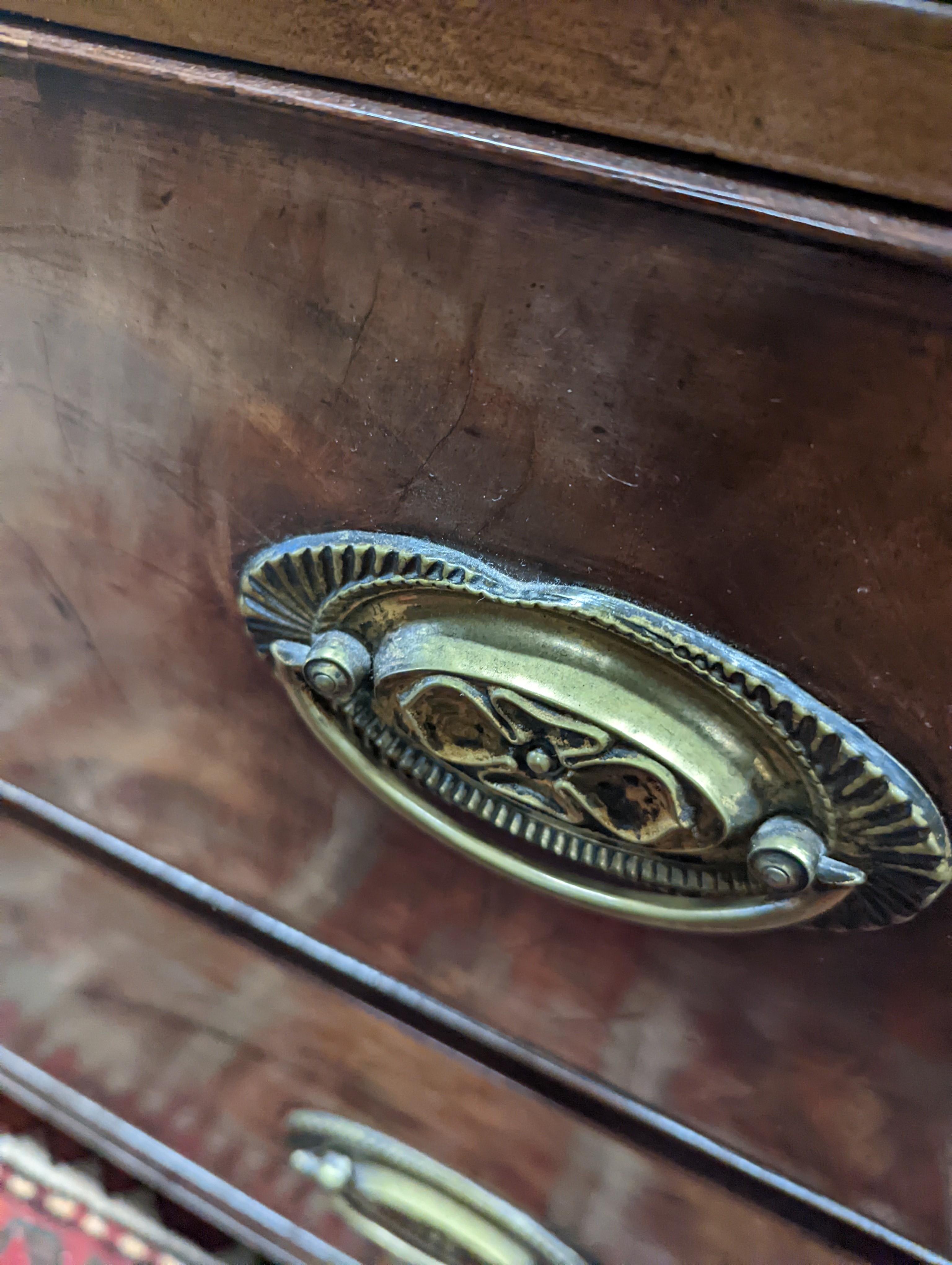 A George IV mahogany chest, width 100cm, depth 50cm, height 104cm